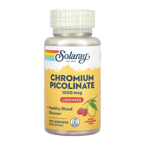 Chromium Picolinate 1000mcg - 100 lozenges Lemon-Raspberry 2023-10-3435 фото