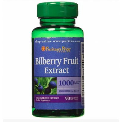 Bilberry 4:1 Extract 1000 mg - 90 softgels 100-90-0292532-20 фото