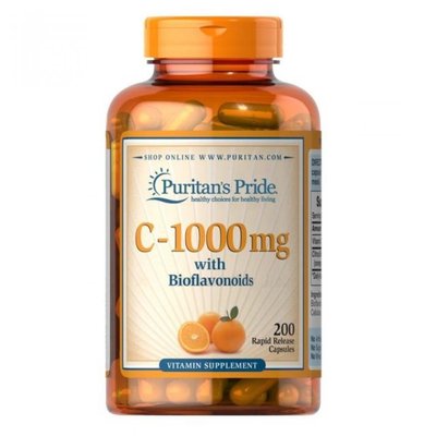 Vitamin C - 1000 mg with Bioflavonoids - 200caps 100-52-1987122-20 фото