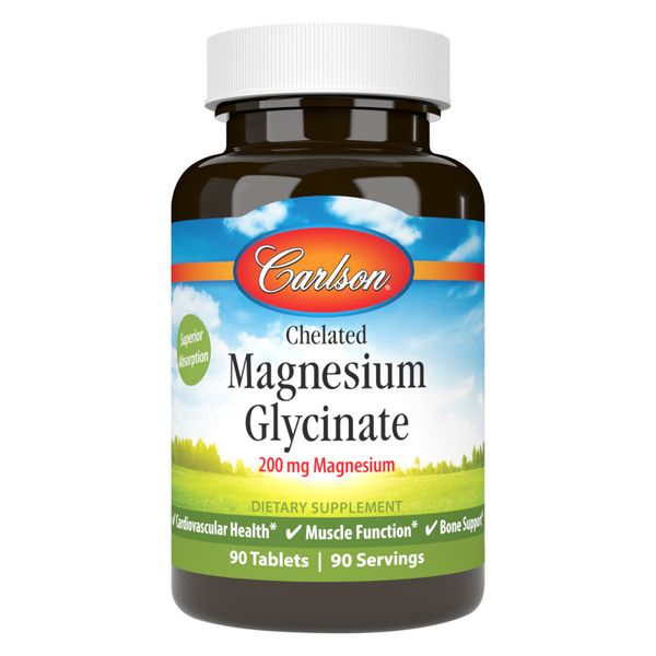 Chelated Magnesium Glycinate - 90 tabs 2022-10-2508 фото