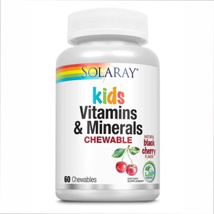 Десткие витамины и минералы, Kids Vitamins & Minerals - 60 chewables Black Cherry 2022-10-1017 фото