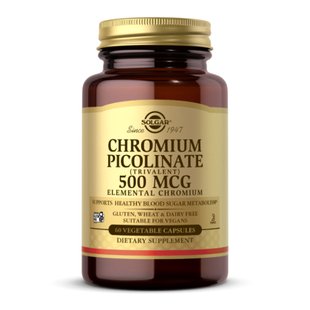 Хром Піколінат, Chromium Picolinate 500 mcg - 60 caps 2023-10-2203 фото