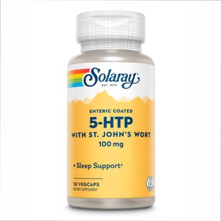 5-гідрокситриптофан, 5-HTP + St. John's 100mg - 30 vcaps 2022-10-1018 фото