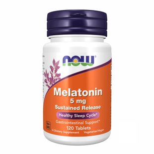 Мелатонін, Melatonin 5 mg - 120 tabs 2022-10-0107 фото