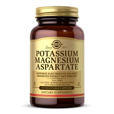 Potassium Magnesium Aspartate - 90 vcaps 2022-10-1540 фото