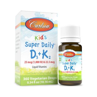 Вітаміни Д3+К2 для дітей, Kids Super Daily D3+K2 - 360 drops 2023-10-2211 фото