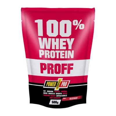 100% Whey Protein Proff - 500g Strawberry 2022-10-2513 фото