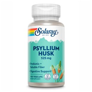 Псилліум (лушпиння насіння подорожника), Psyllium Husk 525mg - 100 vcaps 2022-10-1020 фото