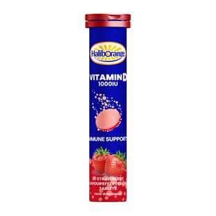 Вітамін Д, Vitamin D 1000IU - 20 tabs Strawberry 2023-10-2065 фото