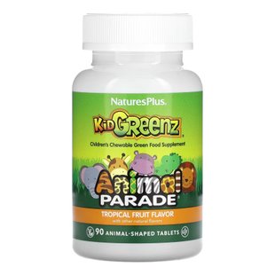 Вітамінний Комплекс із Зелених Суперфудів для Дітей, Animal Parade KidGreenz – 90 tabs Tropical Fruit 2022-10-1497 фото