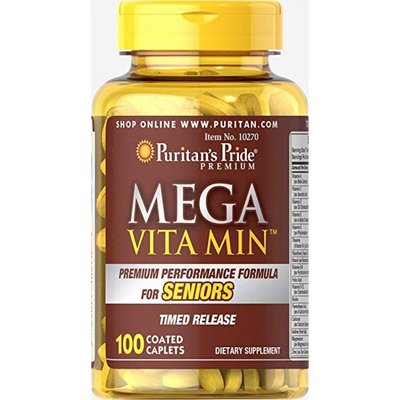 Mega Vita Min™ Multivitamin for Senior Timed Release - 100 Caplets 100-77-6924294-20 фото