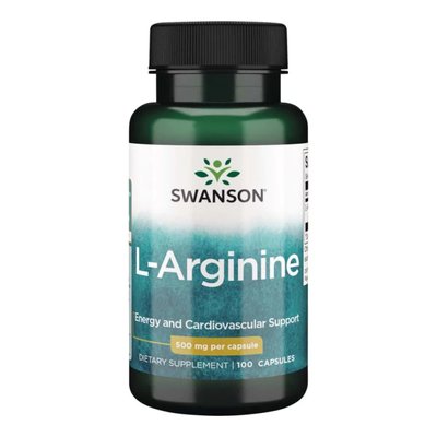 L-Arginine 500 mg - 100 Capsules 100-18-5230944-20 фото