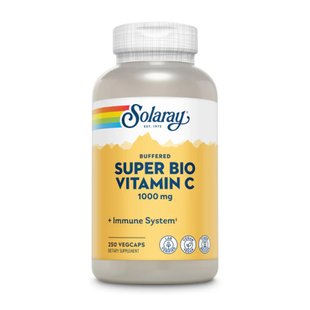 Буферизований вітамін С, Super Bio Vitamin C 1000mg - 250 vcaps 2023-10-2392 фото