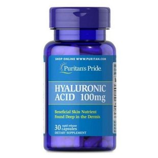 Гиалуроновая кислота, Hyaluronic Acid 100mg - 30caps 100-31-2783640-20 фото