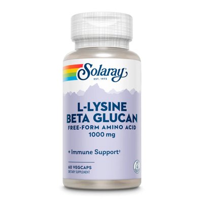 L-Lysine with Beta Glucan 1000mg - 60 vcaps 2023-10-2136 фото