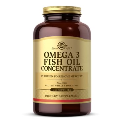 Omega-3 Fish Oil Concentrate - 240 Softgels 2022-10-0734 фото