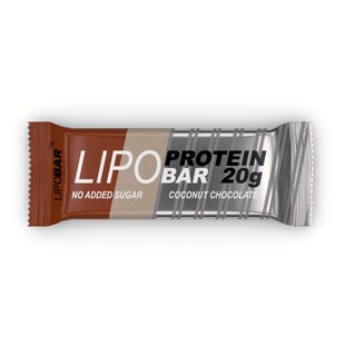 Протеїновий батончик, Lipobar - 50g Coconut With Chocolate Crisps 2022-10-2758 фото