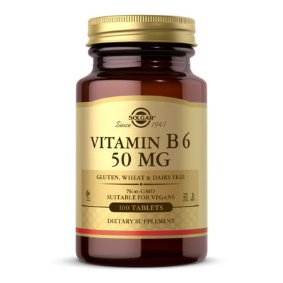 Vitamin B6 50mg - 100 tabs 2022-10-1547 фото