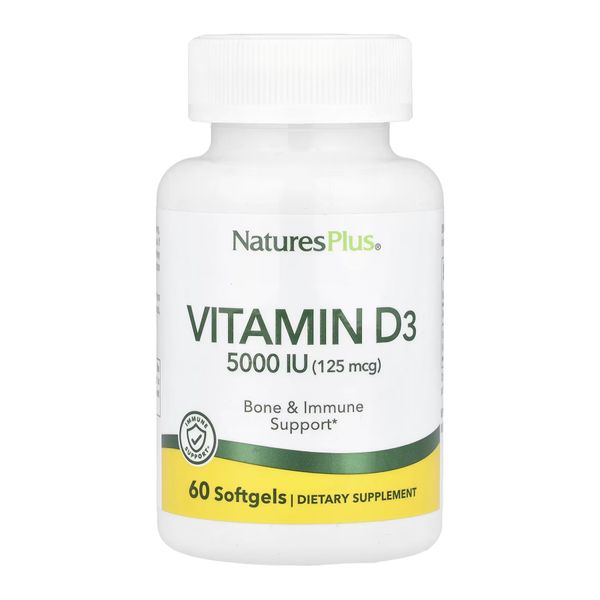 Vitamin D3 5000 IU - 60 softgels 2023-10-3225 фото