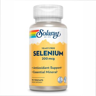 Селен, Selenium Yeast Free 200mcg - 90 vcaps 2022-10-1031 фото