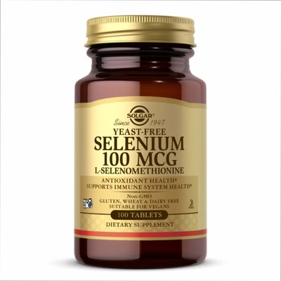 Selenium 100 mcg Yeast Free - 100 Tabs 2022-10-0741 фото