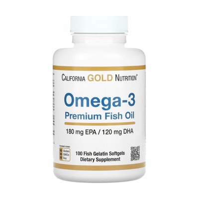 Omega-3 Premium Fish Oil 180mg - 100 softgels 2022-09-0726 фото