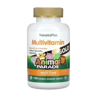 Мультивітаміни для дітей, Animal Parade Gold - 120 tabs Orange 2023-10-2367 фото