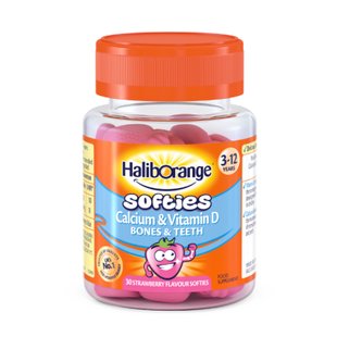 Кальцій Вітамін Д, Softies Calcium & Vitamin D - 30 softgels Strawberry 2023-10-2071 фото