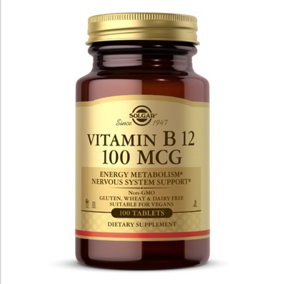Vitamin B12 100 mcg - 100 tabs 100-55-8480732-20 фото