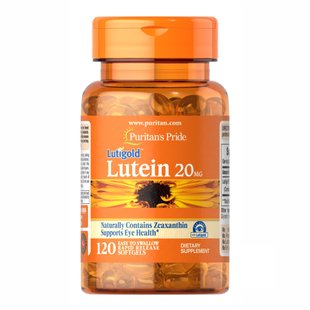 Лютеїн з Зеаксантином, Lutein 20 mg with Zeaxanthin - 120 softgels 100-90-8545773-20 фото