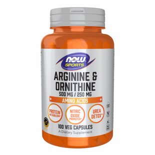 Аргінін та Орнітин, Arginine/Ornithine - 100 vcaps 2022-10-1445 фото