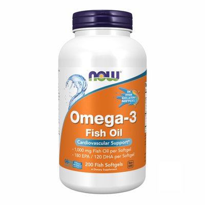 Omega-3 FO 1000mg 180/120 Fish Gelatin - 200 sgels 2022-10-0051 фото