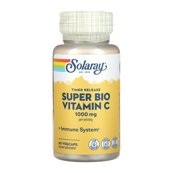 Super Bio Vitamin C 1000mg - 60 vcaps 2023-10-3437 фото