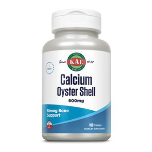 Calcium Oyster Shell 600mg - 100 tabs 2023-10-3160 фото