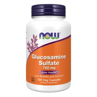 Глюкозамін, Glucosamine Sulfate 750mg - 120 veg caps 100-99-7061790-20 фото