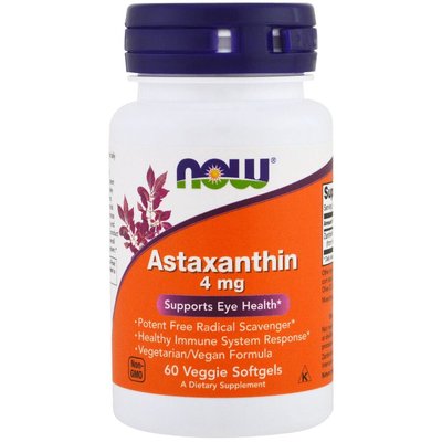 Astaxanthin 4mg - 60 veg sgels 100-80-0581600-20 фото