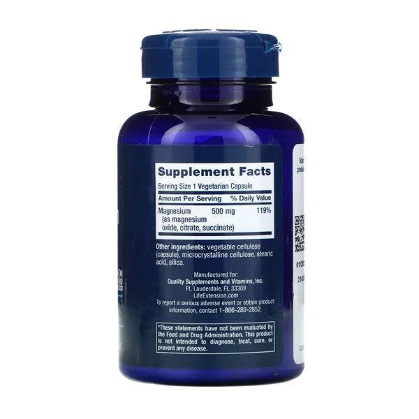 Magnesium Caps 500 mg - 100 vcaps 2022-10-1887 фото