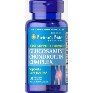 Глюкозамин Хондроитин Комплекс, Glucosamine Chondroitin Complex - 60caps 100-66-1756924-20 фото