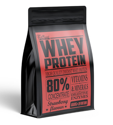 Whey Protein 80% - 1000g Strawberry 2022-09-0138 фото
