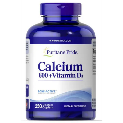 Calcium Carbonate 600mg + Vitamin D125 iu - 250 cap 100-33-9164411-20 фото